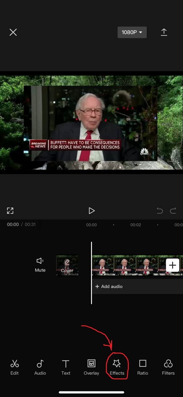 Вкладка Effects